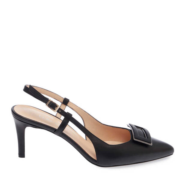 Siyah Hakiki Deri Kadın Stiletto - K24I1AY67189-A23 - 1