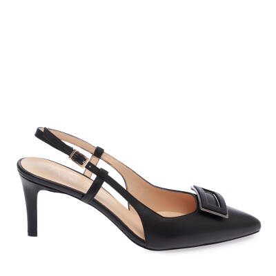  Siyah Deri Kadın Stiletto - K24I1AY67189-A23 - 3