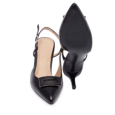  Siyah Deri Kadın Stiletto - K24I1AY67189-A23 - 4