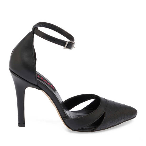 Siyah Deri Kadın Stiletto - K24I1AY67289-A23 - 3