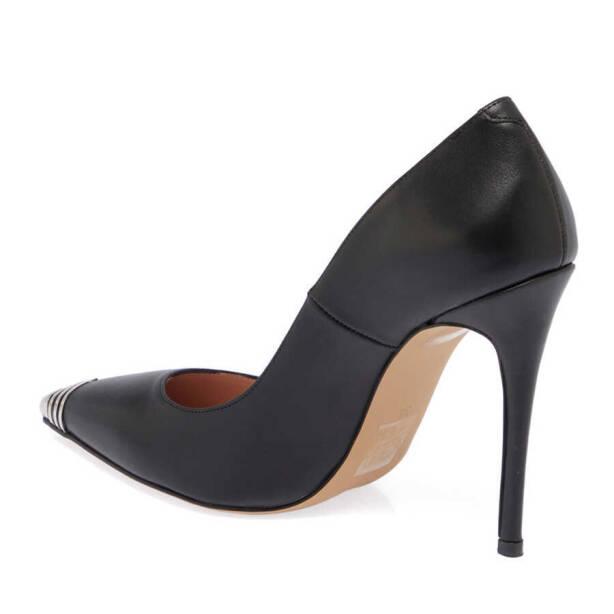 Siyah Deri Kadın Stiletto - K24I1AY67390-A23 - 2