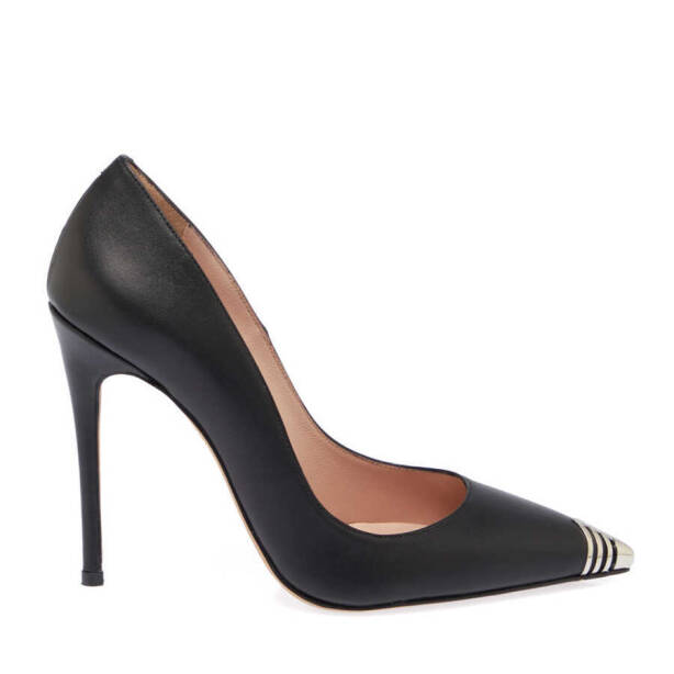 Siyah Deri Kadın Stiletto - K24I1AY67390-A23 - 3