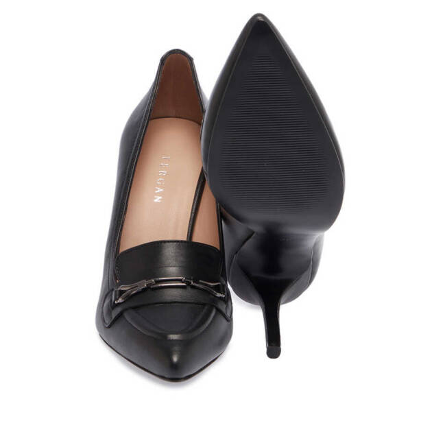 Siyah Deri Kadın Stiletto - K24I1AY67465-A23 - 4