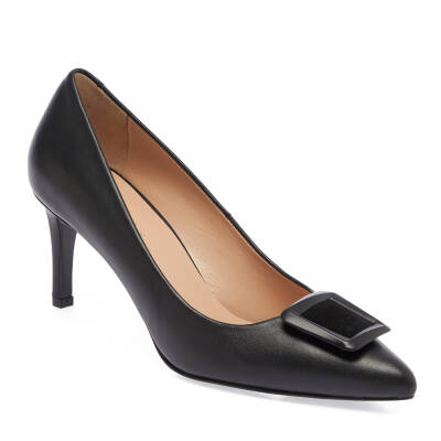  Siyah Deri Kadın Stiletto - K24I1AY67472-A23 