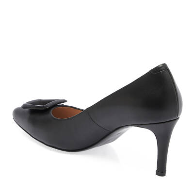  Siyah Deri Kadın Stiletto - K24I1AY67472-A23 - 2