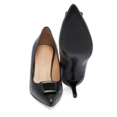  Siyah Deri Kadın Stiletto - K24I1AY67472-A23 - 4