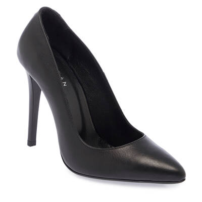 Siyah Deri Kadın Stiletto - K24I1AY67482-A23 