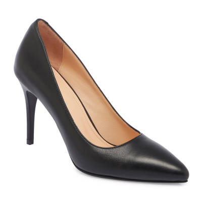 Siyah Deri Kadın Stiletto - K24S1AY67599-A23 - 1