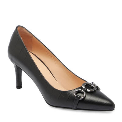 Siyah Deri Kadın Stiletto - K24S1AY67605-H44 