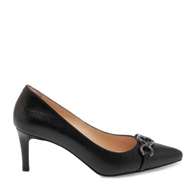 Siyah Deri Kadın Stiletto - K24S1AY67605-H44 - 3