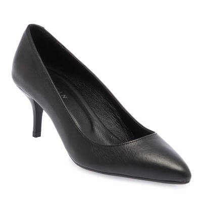 Siyah Deri Kadın Stiletto - K24S1AY67736-A23 