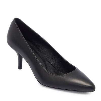 Siyah Deri Kadın Stiletto - K24S1AY67737-A23 