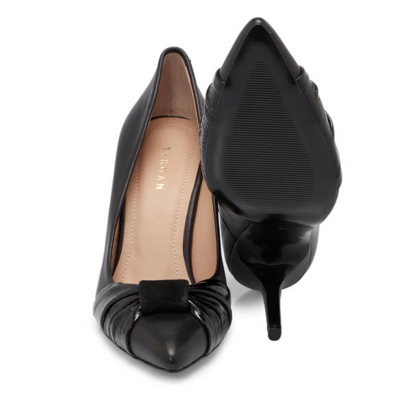 Siyah Deri Kadın Stiletto - K25S1AY68126-A23 - 4
