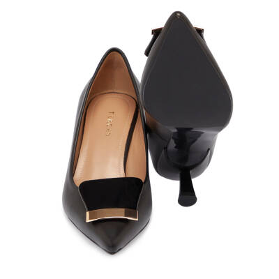 Siyah Deri Kadın Stiletto - K25S1AY68127-A23 - 4