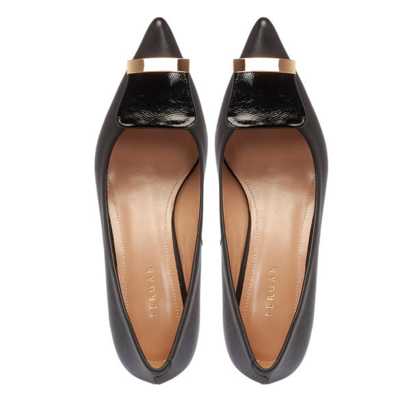 Siyah Deri Kadın Stiletto - K25S1AY68127-A23 - 5
