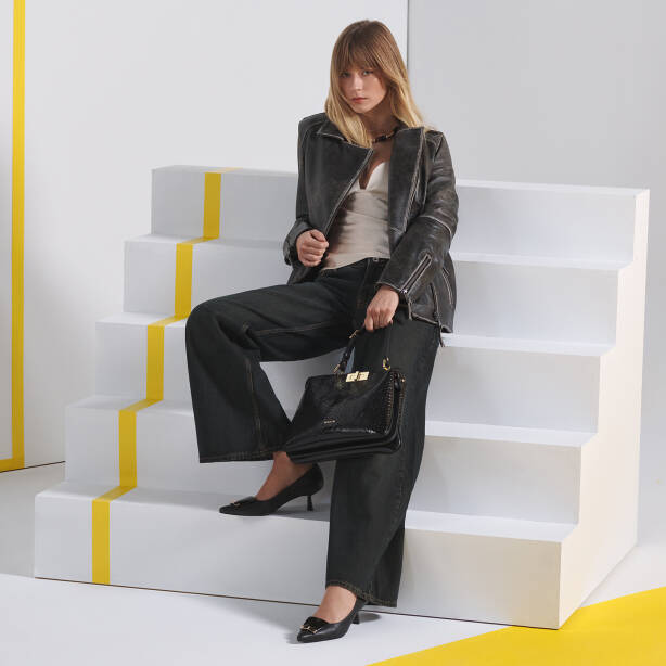 Siyah Hakiki Deri Kadın Stiletto - K25S1AY68127-A23 - 1