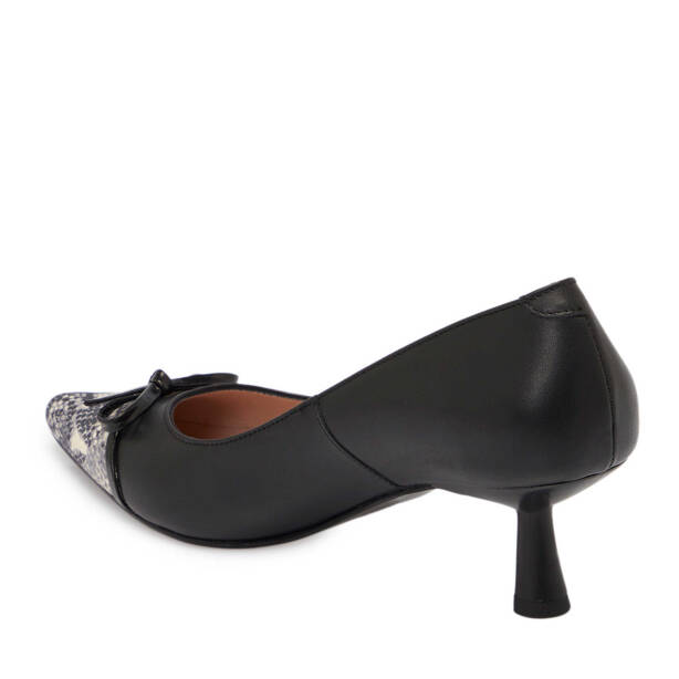 Siyah Deri Kadın Stiletto - K25S1AY68133-A23 - Tergan