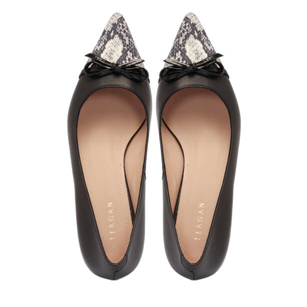 Siyah Deri Kadın Stiletto - K25S1AY68133-A23 - Tergan