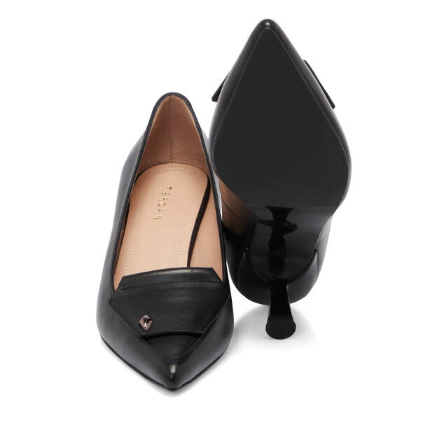 Siyah Deri Kadın Stiletto - K25S1AY68134-A23 - 4