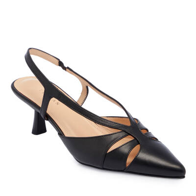 Siyah Deri Kadın Stiletto - K25Y1AY67804-A23 