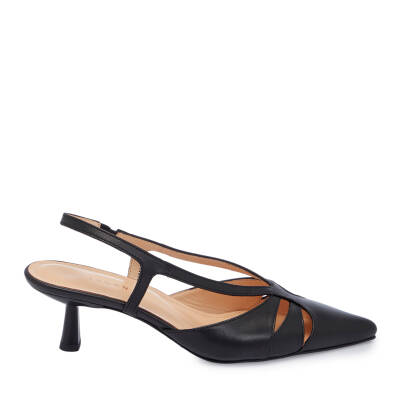 Siyah Deri Kadın Stiletto - K25Y1AY67804-A23 - 3