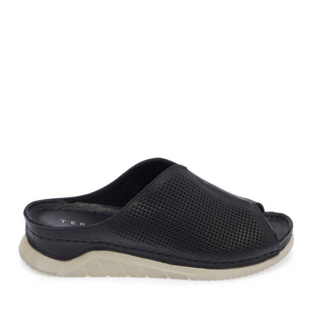 Siyah Deri Kadın Terlik - K24Y1TR67088-A23 - 3