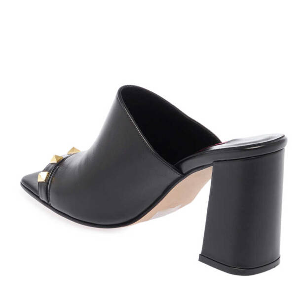 Siyah Deri Kadın Terlik - K24Y1TR67254-A23 - 2