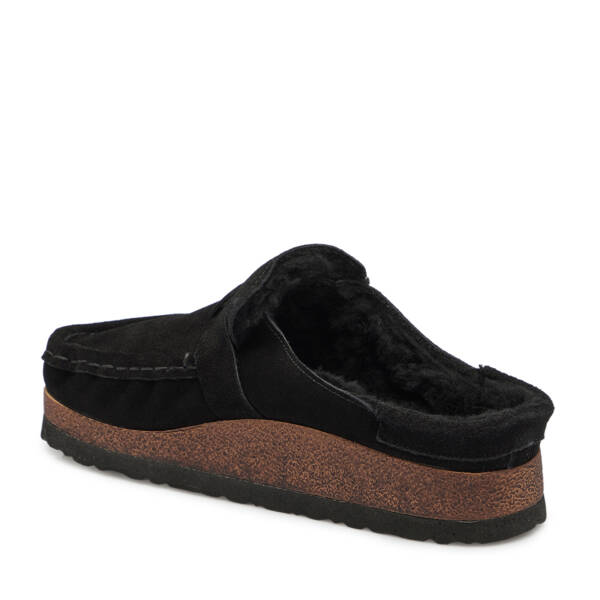 Siyah Hakiki Süet Deri Kadın Terlik - K25S1TR68376-A01 - 2