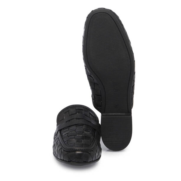 Siyah Hakiki Deri Kadın Terlik - K25Y1TR67963-A23 - 4