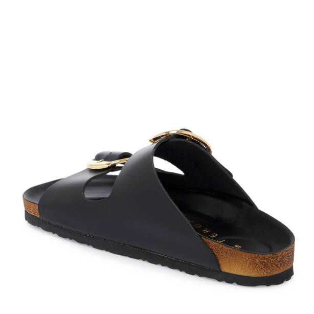 Siyah Hakiki Deri Kadın Terlik - K25Y1TR67999-A23 - 3