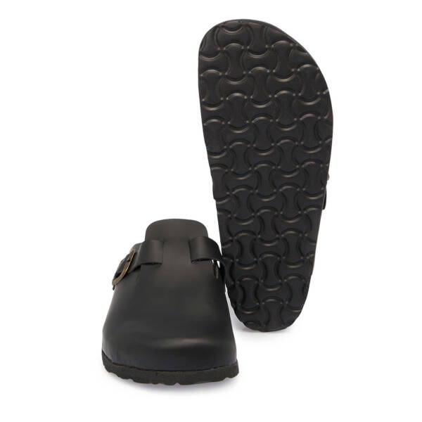 Siyah Hakiki Deri Kadın Terlik - K25Y1TR68000-A23 - 4