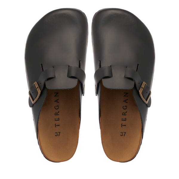 Siyah Hakiki Deri Kadın Terlik - K25Y1TR68000-A23 - 5