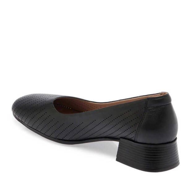 Siyah Deri Kadın Topuklu Ayakkabı - K24I1AY67107-A23 - 2