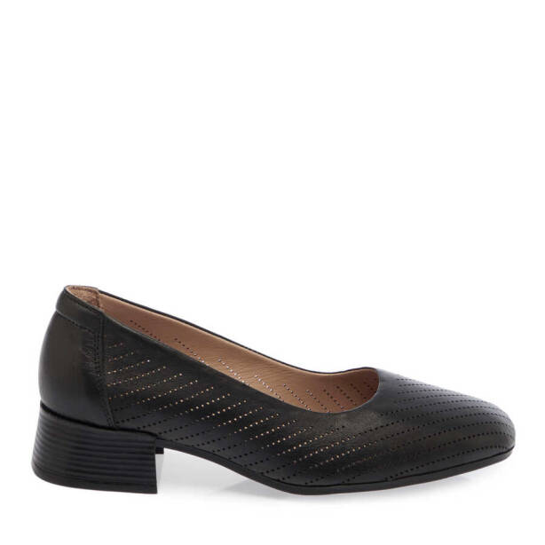 Siyah Deri Kadın Topuklu Ayakkabı - K24I1AY67107-A23 - 3