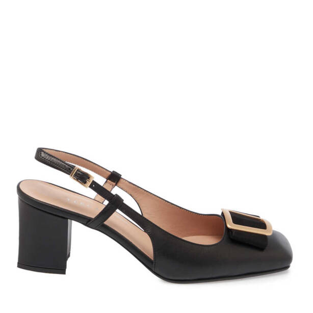 Siyah Deri Kadın Topuklu Ayakkabı - K24I1AY67168-A55 - 3