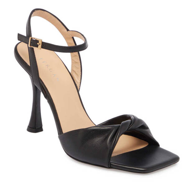 Siyah Deri Kadın Topuklu Ayakkabı - K24I1AY67184-A23 