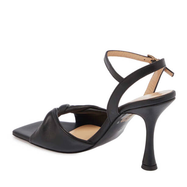 Siyah Deri Kadın Topuklu Ayakkabı - K24I1AY67184-A23 - 2