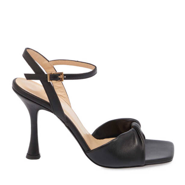 Siyah Deri Kadın Topuklu Ayakkabı - K24I1AY67184-A23 - 3