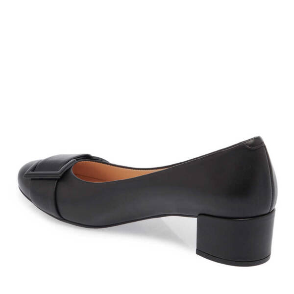 Siyah Hakiki Deri Kadın Topuklu Ayakkabı - K24I1AY67186-A55 - 3