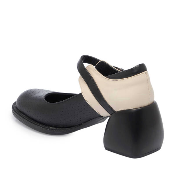 Siyah Deri Kadın Topuklu Ayakkabı - K24I1AY67291-A23 - 2