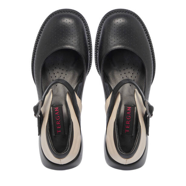 Siyah Deri Kadın Topuklu Ayakkabı - K24I1AY67291-A23 - 5