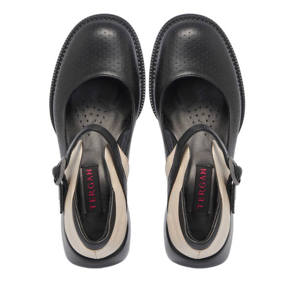 Siyah Deri Kadın Topuklu Ayakkabı - K24I1AY67291-A23 - 5