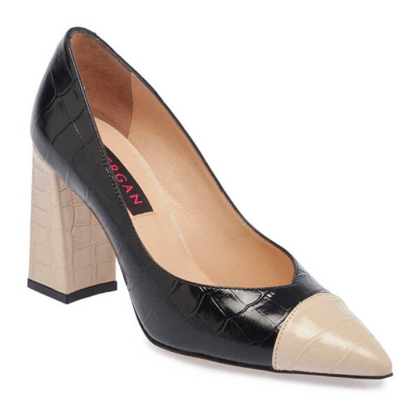 Siyah Hakiki Deri Kadın Topuklu Ayakkabı - K24I1AY67375-T6Q - 2