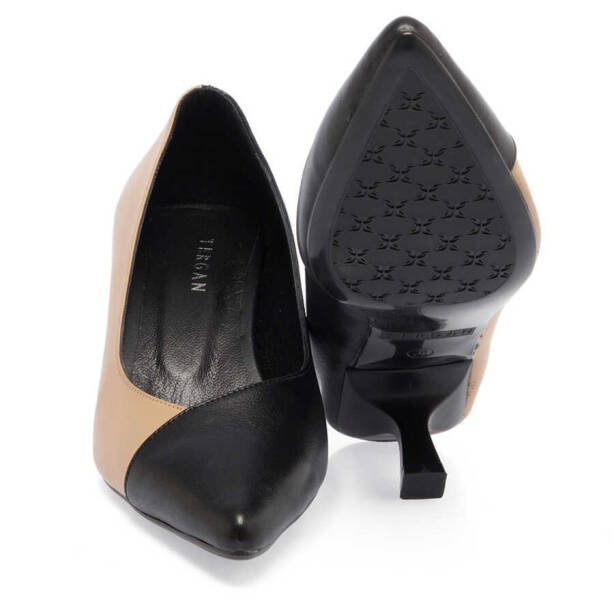 Siyah Deri Kadın Topuklu Ayakkabı - K24I1AY67463-H3W - Tergan