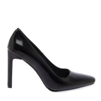  Siyah Deri Kadın Topuklu Ayakkabı - K24I1AY67469-Q4V - 3