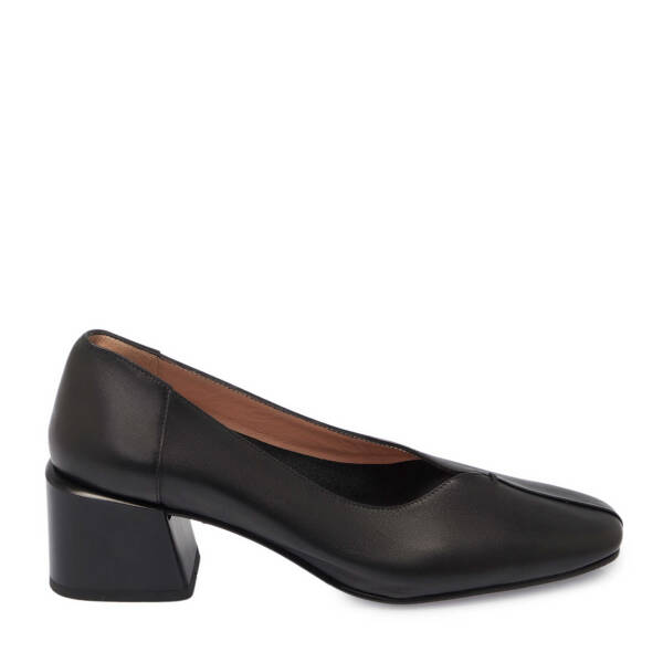 Siyah Hakiki Deri Kadın Topuklu Ayakkabı - K24I1AY67486-A23 - 1