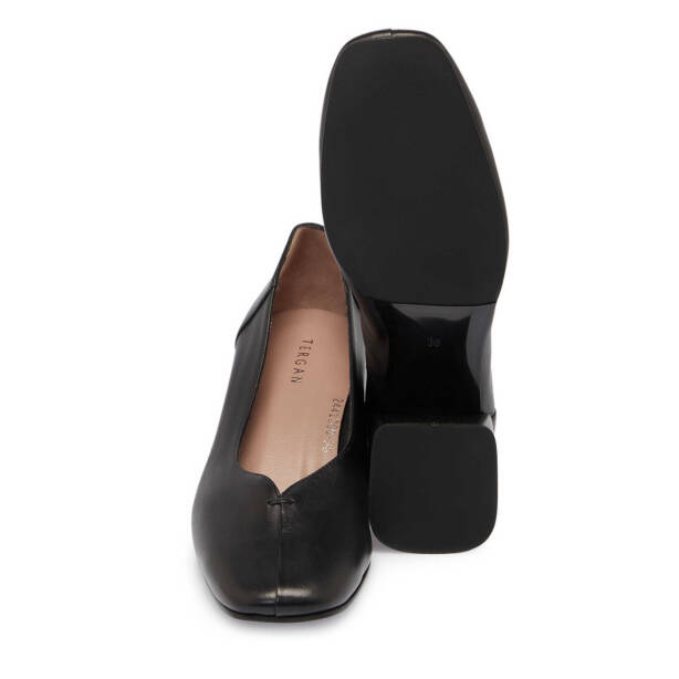 Siyah Hakiki Deri Kadın Topuklu Ayakkabı - K24I1AY67486-A23 - 4