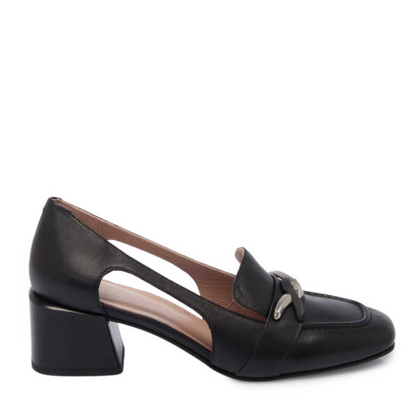 Siyah Deri Kadın Topuklu Ayakkabı - K24I1AY67488-A23 - 3