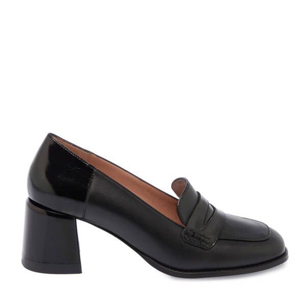 Siyah Deri Kadın Topuklu Ayakkabı - K24S1AY67706-A23 - 3