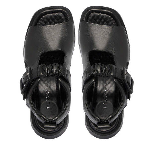 Siyah Deri Kadın Topuklu Ayakkabı - K24Y1AY67164-A23 - 5